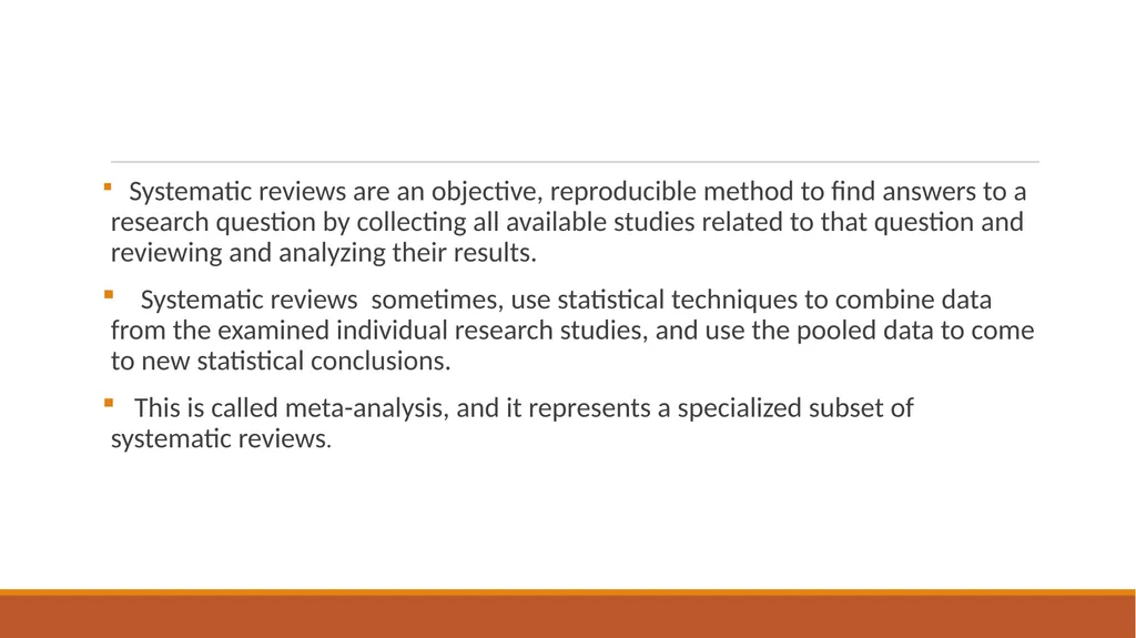 Meta Analysis Saira Tariq Dept of Community - slide 4 of 28