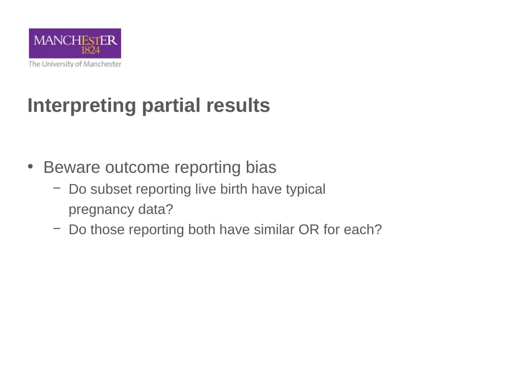 Common Statistical Issues Andy Vail, MDSG meeting, - slide 29 of 32