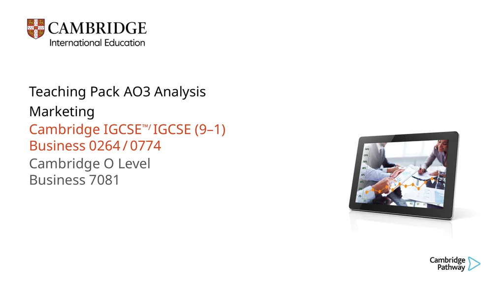 Teaching Pack AO3 Analysis Marketing Cambridge - slide 1 of 16