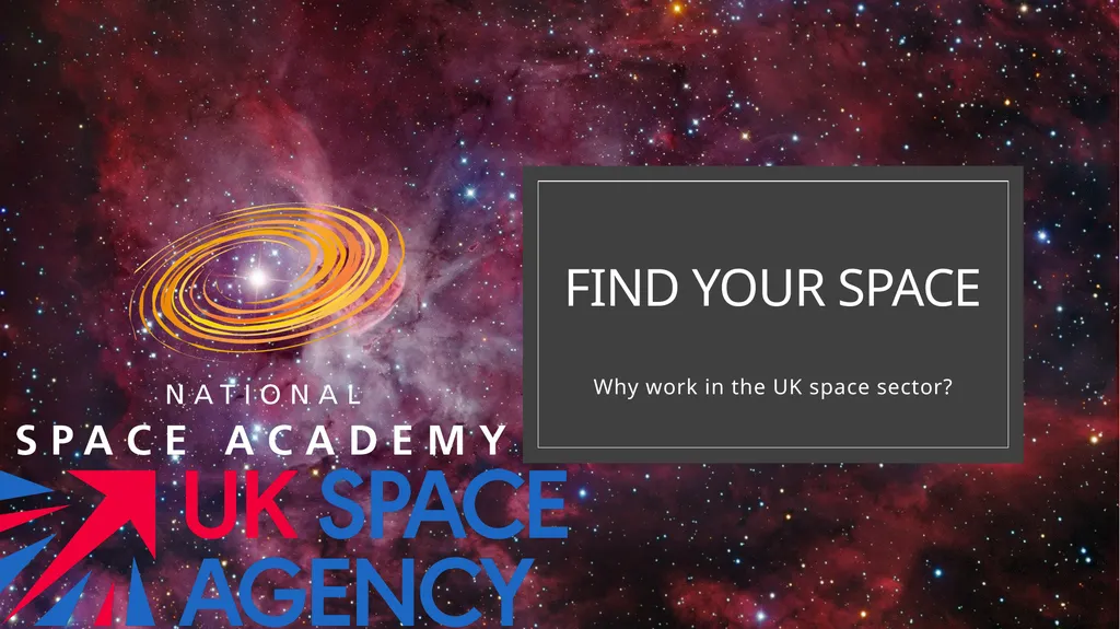 Find your space Why work in the UK space sector? - slide 1 of 20