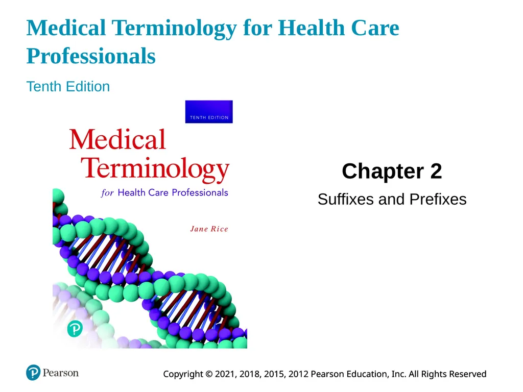 Medical Terminology for Health Care Professionals - slide 1 of 55