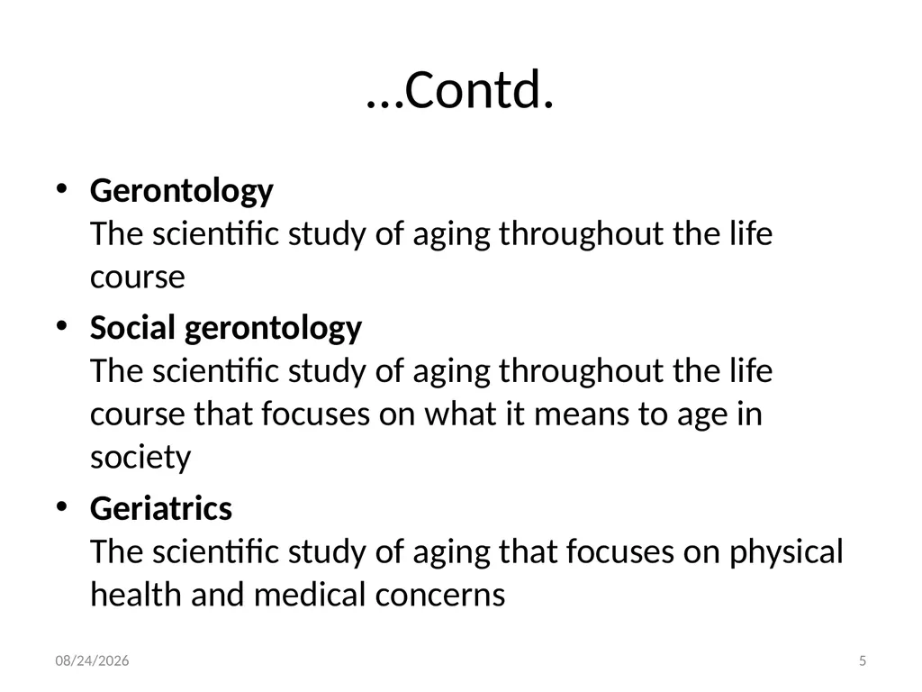 Social Work with Aged Dr. Muhammad Ibrar 5/13/2015 - slide 5 of 27