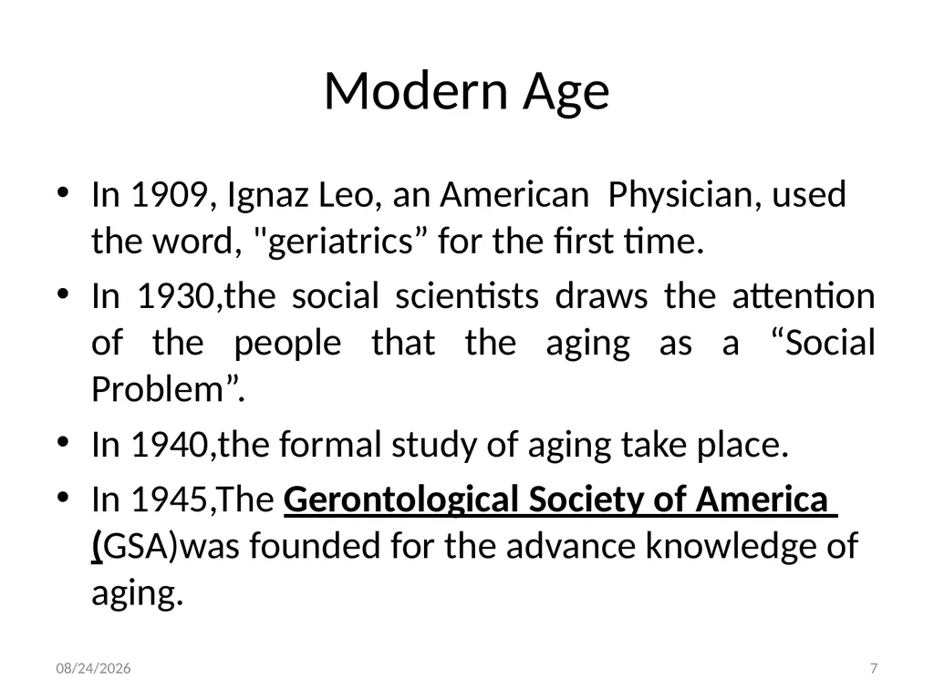 Social Work with Aged Dr. Muhammad Ibrar 5/13/2015 - slide 7 of 27