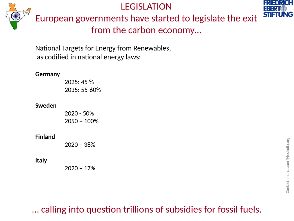 ECONOMY OF TOMORROW India and the global Green - slide 13 of 15