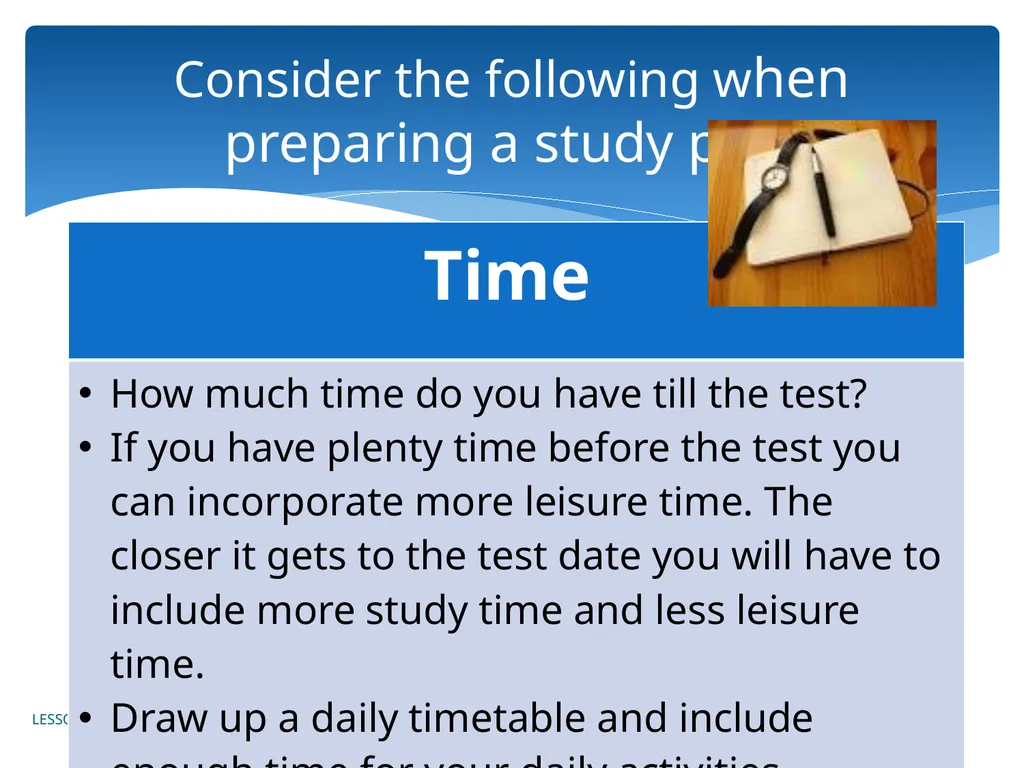 Plan Your Studying LEVEL 2 MODULE 2 LESSON 2 LIFE - slide 3 of 9