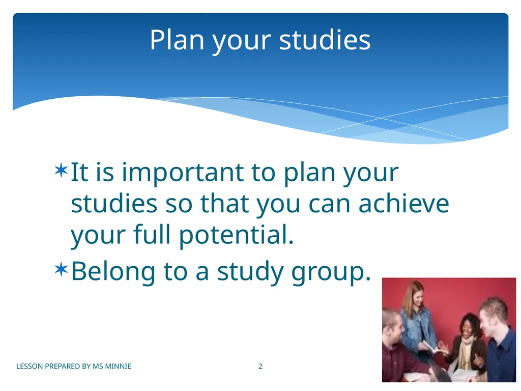 Plan Your Studying LEVEL 2 MODULE 2 LESSON 2 LIFE - slide 2 of 9