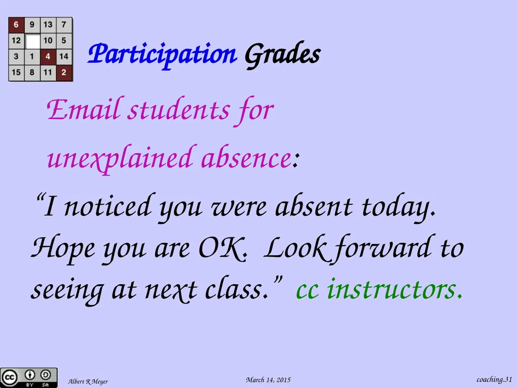 Being a 6.042 Team Coach coaching.1 Team Learning - slide 31 of 36