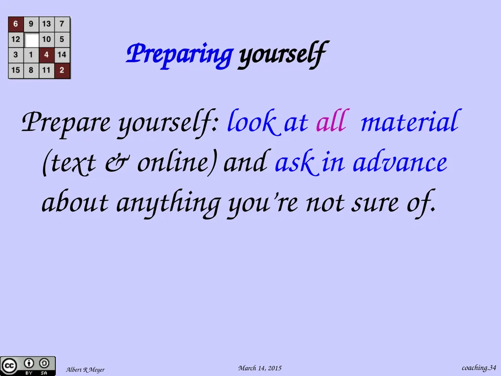 Being a 6.042 Team Coach coaching.1 Team Learning - slide 34 of 36