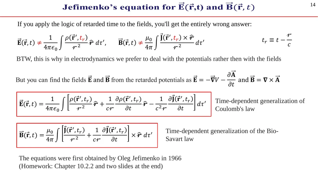 Chapter 10. Potentials and fields 1 Chapter 10. - slide 14 of 21
