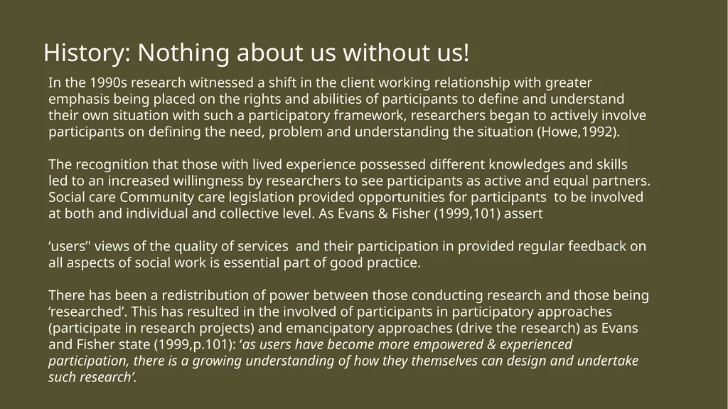 Lived experience vs Expertise gained from lived - slide 2 of 13