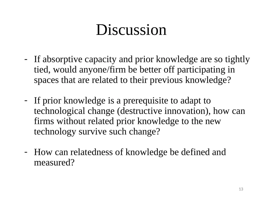 Absorptive Capacity: A New Perspective on Learning - slide 13 of 13