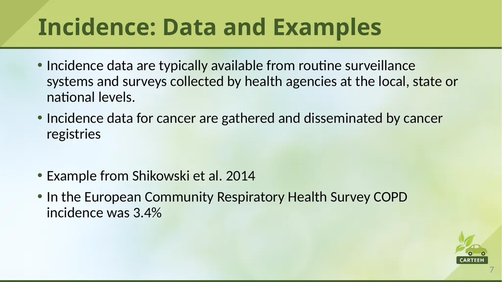 www.carteeh.org Lecture #29: Prevalence, - slide 7 of 23