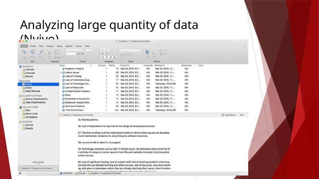 Analysing Qualitative Data Dr. Michael Agnew & Dr. - slide 5 of 7