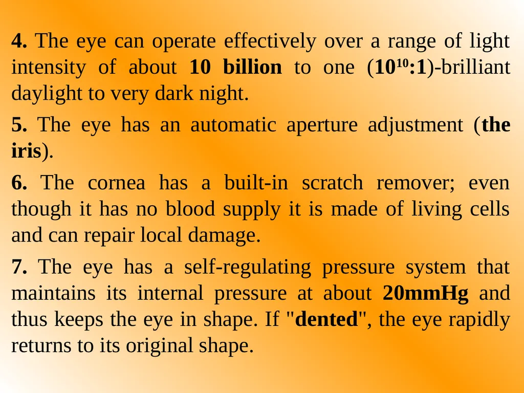 Part One: - Physics of Eyes and Vision Most of - slide 5 of 30