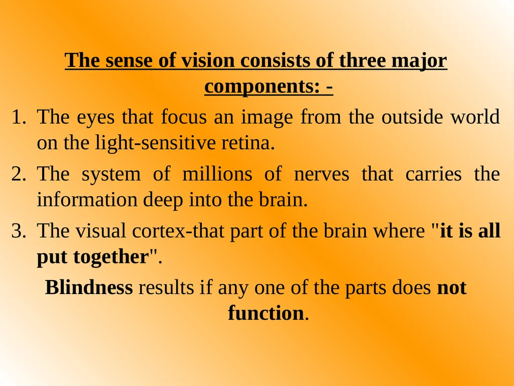 Part One: - Physics of Eyes and Vision Most of - slide 3 of 30