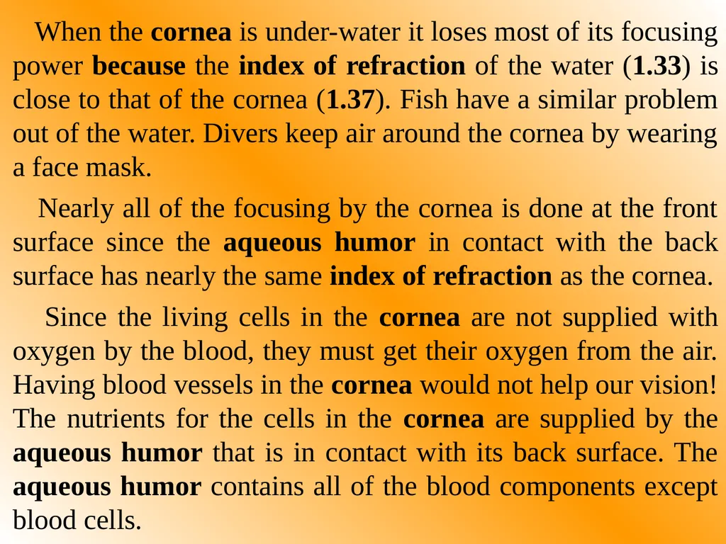 Part One: - Physics of Eyes and Vision Most of - slide 8 of 30