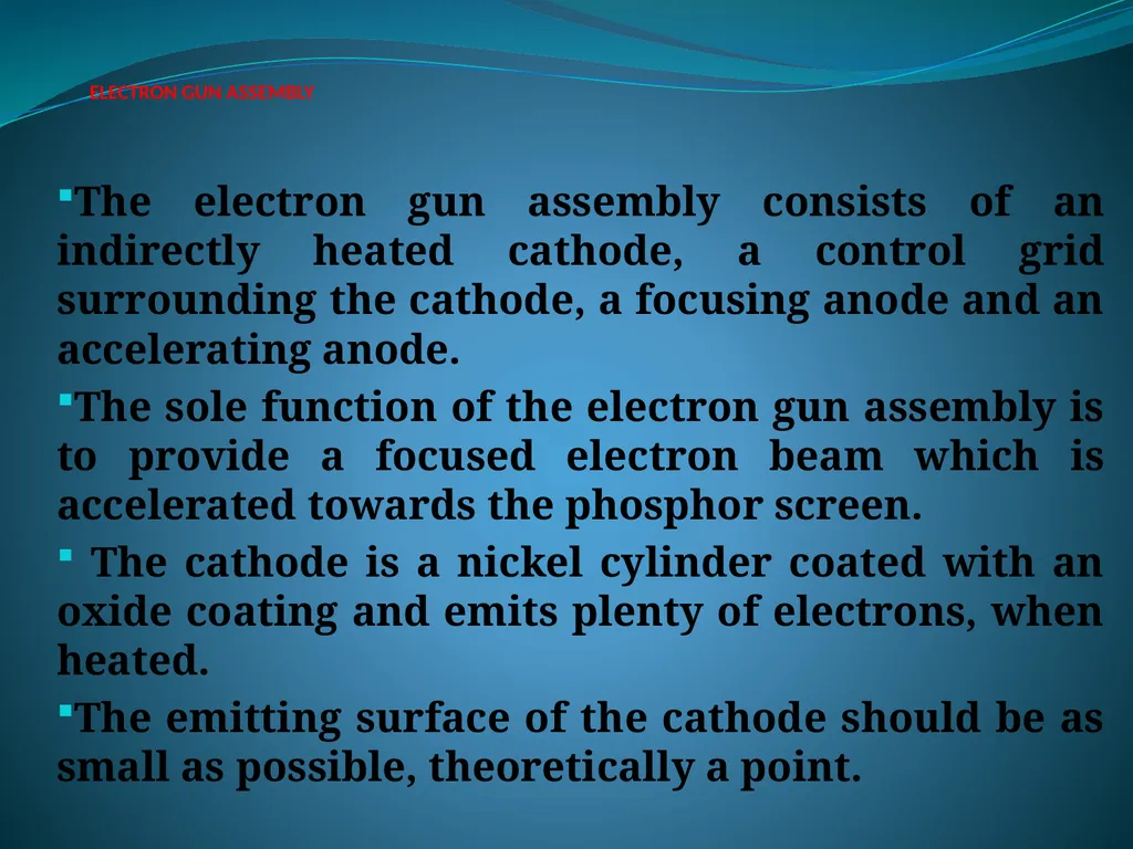 CATHODE RAY TUBE CIRCUIT DIAGRAM INTRODUCTION CRT - slide 5 of 18