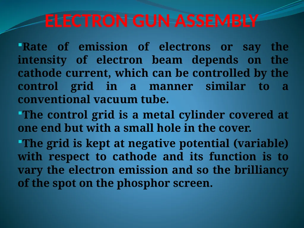 CATHODE RAY TUBE CIRCUIT DIAGRAM INTRODUCTION CRT - slide 6 of 18
