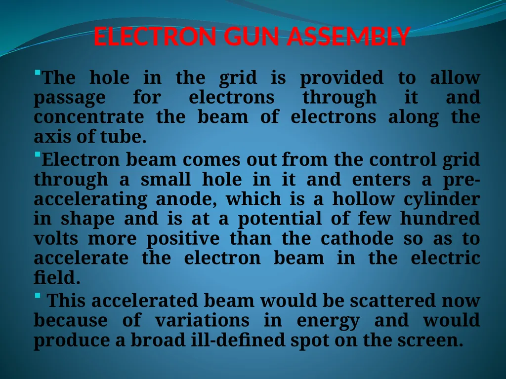 CATHODE RAY TUBE CIRCUIT DIAGRAM INTRODUCTION CRT - slide 7 of 18