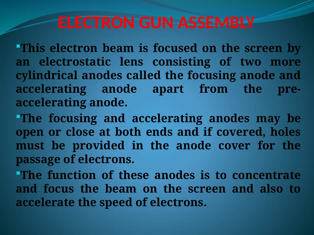 CATHODE RAY TUBE CIRCUIT DIAGRAM INTRODUCTION CRT - slide 8 of 18