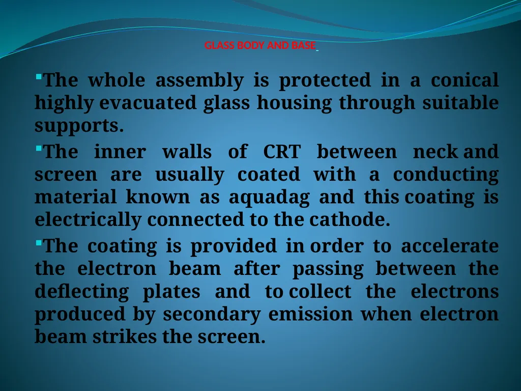 CATHODE RAY TUBE CIRCUIT DIAGRAM INTRODUCTION CRT - slide 12 of 18