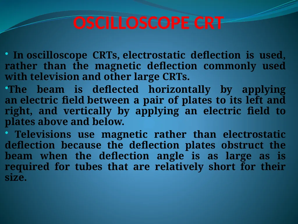 CATHODE RAY TUBE CIRCUIT DIAGRAM INTRODUCTION CRT - slide 4 of 18