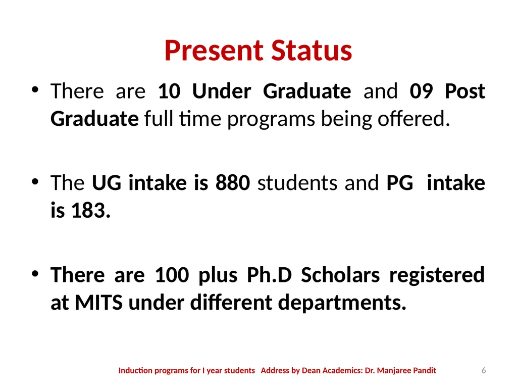 The MITS Family WELCOMES The Newly admitted - slide 6 of 40