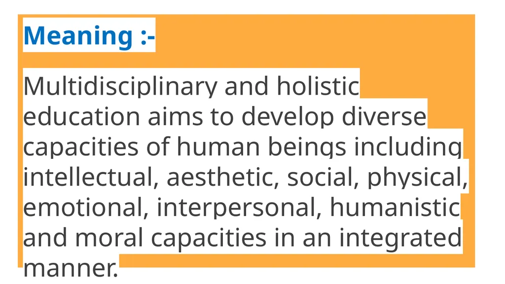 Towards a more Holistic and Multidisciplinary - slide 2 of 14