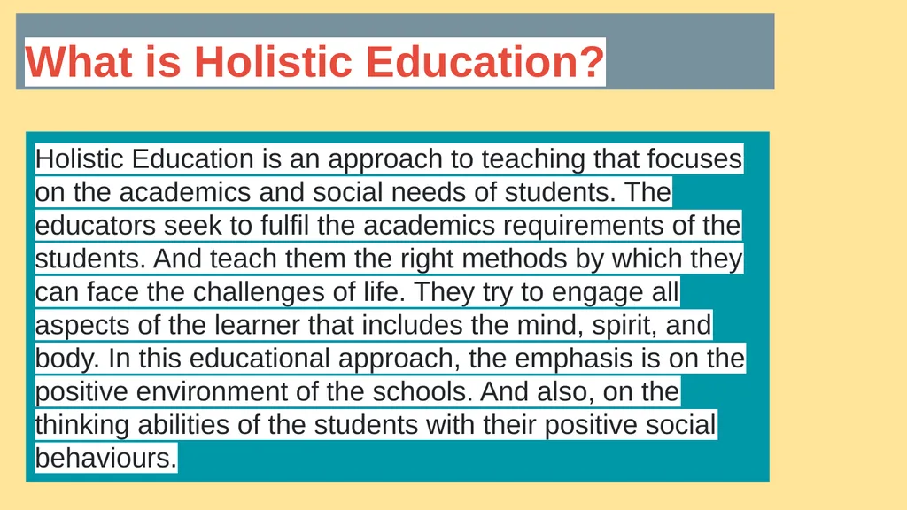 Towards a more Holistic and Multidisciplinary - slide 5 of 14