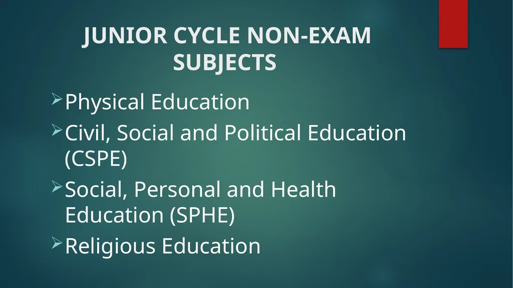 1ST YEAR SUBJECT CHOICE 2025/26 CORE JUNIOR CYCLE - slide 3 of 22