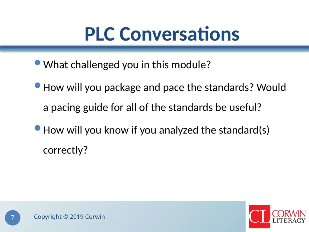 The Teacher Clarity Playbook Module 1. Identifying - slide 7 of 8