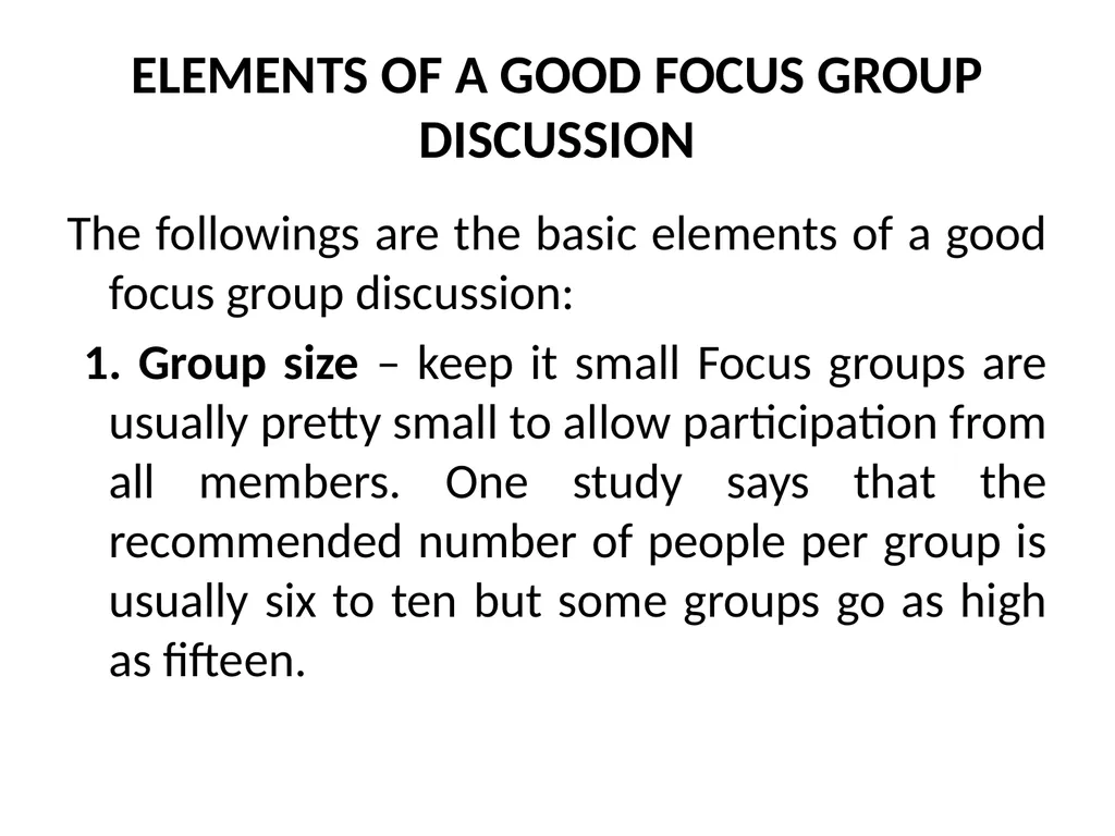 Focus Group Discussion Dr Muhammad Ibrar Meaning & - slide 13 of 18