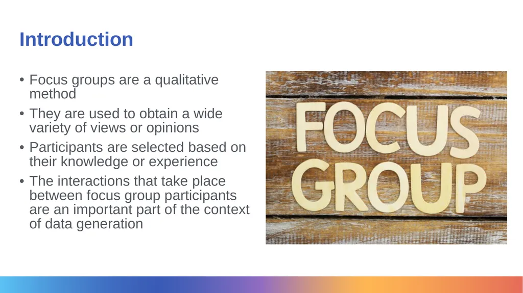 Focus Group - Introduction Dr Karen Lumsden Full - slide 2 of 10