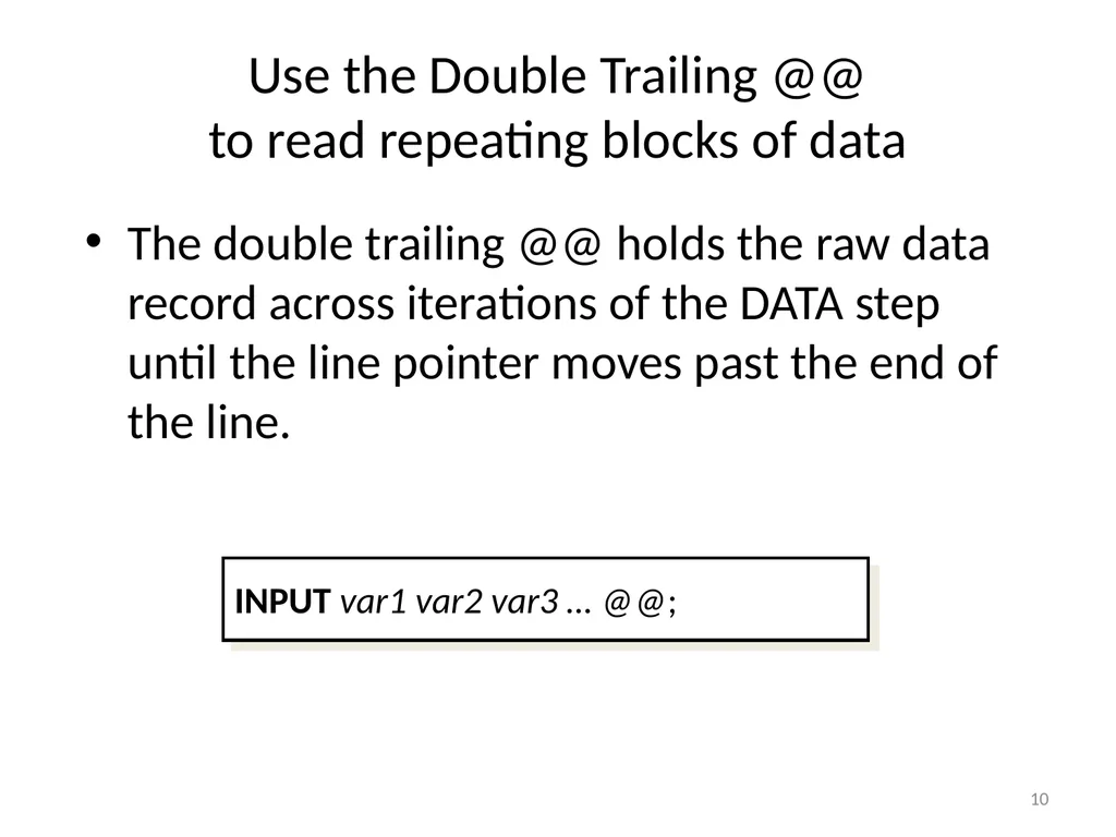 Chapter 20 Creating Multiple Observations from a - slide 10 of 24