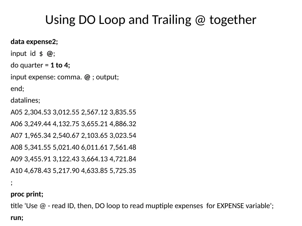 Chapter 20 Creating Multiple Observations from a - slide 17 of 24