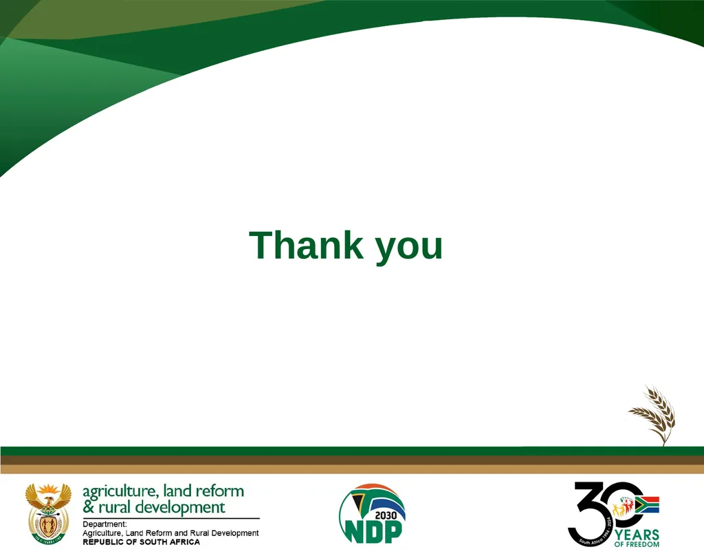 Presentation to the Portfolio Committee on Land - slide 13 of 13