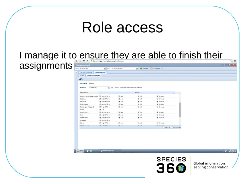 LearnZIMS at Roskilde Technical College Denmark - slide 17 of 26