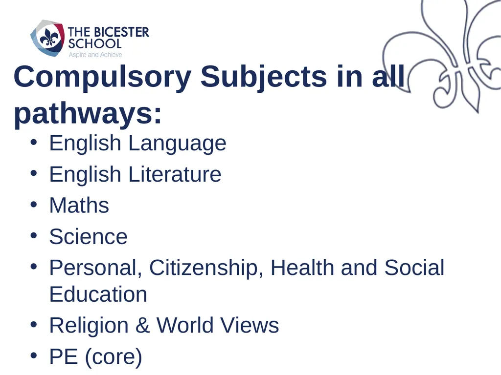 Welcome to Year 9 Pathways Key Elements Of The - slide 10 of 18
