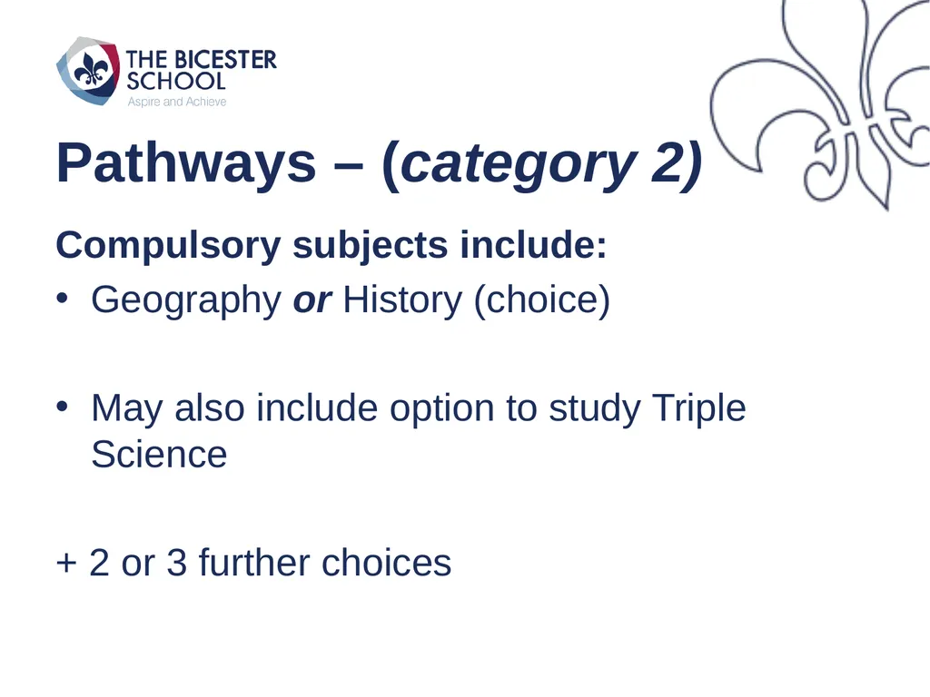 Welcome to Year 9 Pathways Key Elements Of The - slide 12 of 18