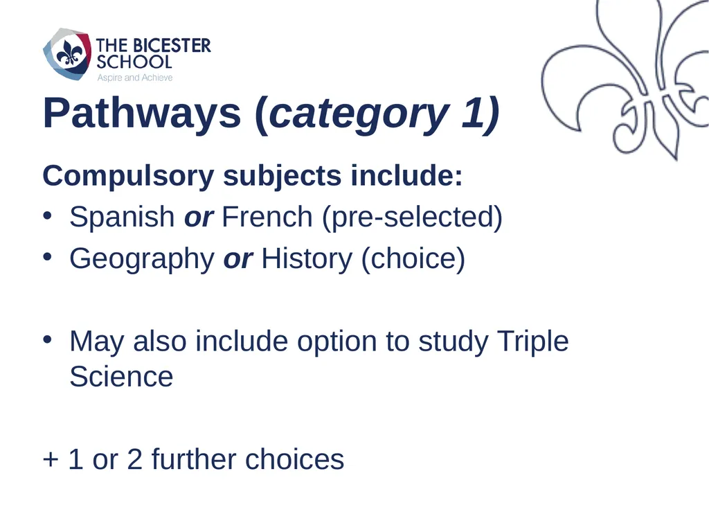 Welcome to Year 9 Pathways Key Elements Of The - slide 11 of 18