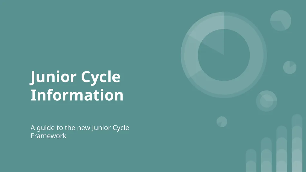 Junior Cycle Information A guide to the new Junior - slide 1 of 15