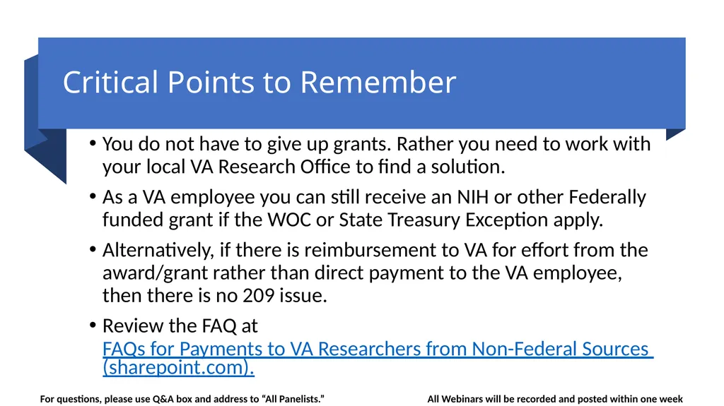 Guidance Regarding the Without Compensation (WOC) - slide 16 of 20