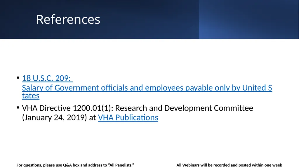 Guidance Regarding the Without Compensation (WOC) - slide 18 of 20
