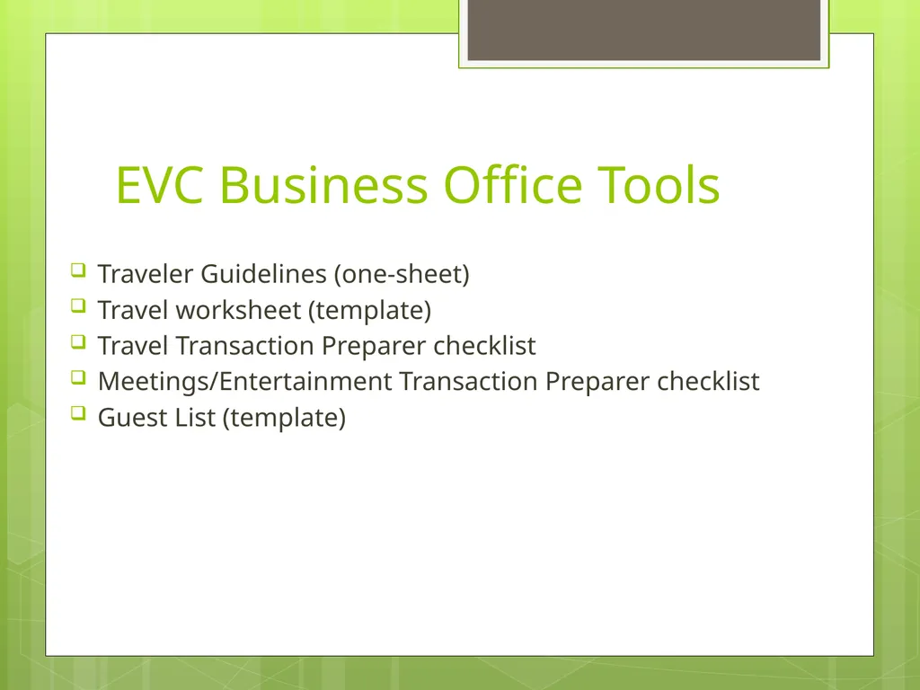 EVC Business Office Transaction Preparers - slide 39 of 40