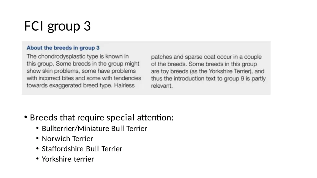 Breed Specific Instructions BSI Regarding - slide 16 of 25