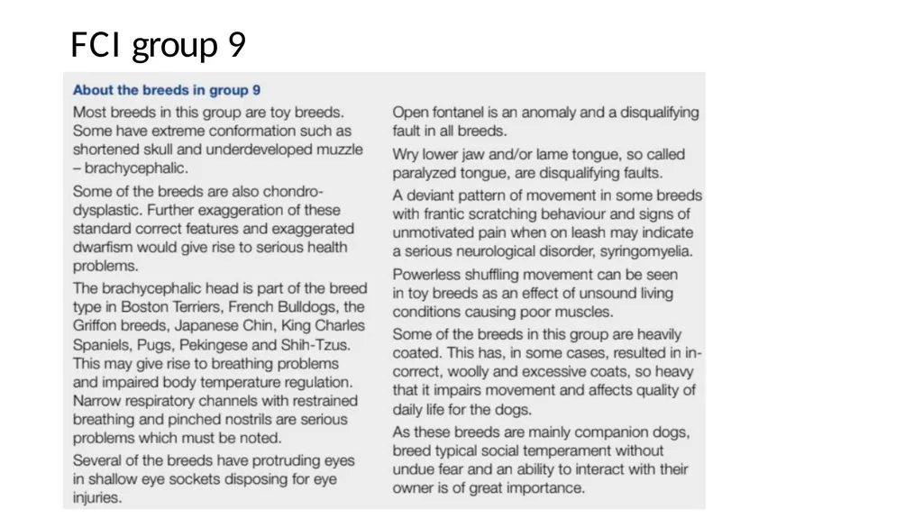 Breed Specific Instructions BSI Regarding - slide 22 of 25