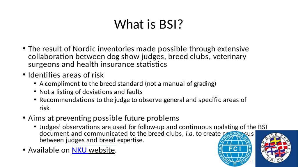 Breed Specific Instructions BSI Regarding - slide 2 of 25
