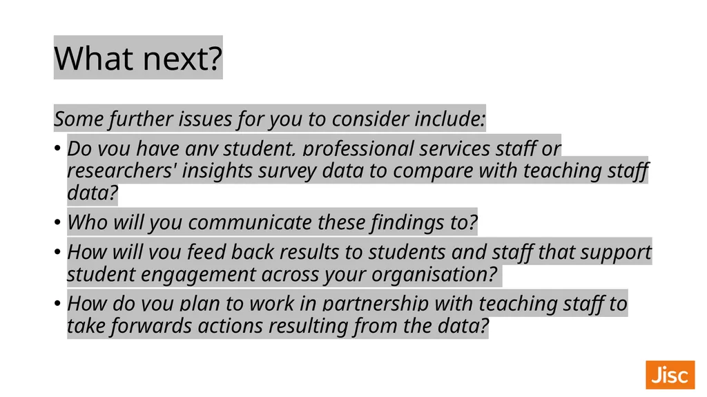 Teaching staff digital experience insights survey - slide 25 of 26