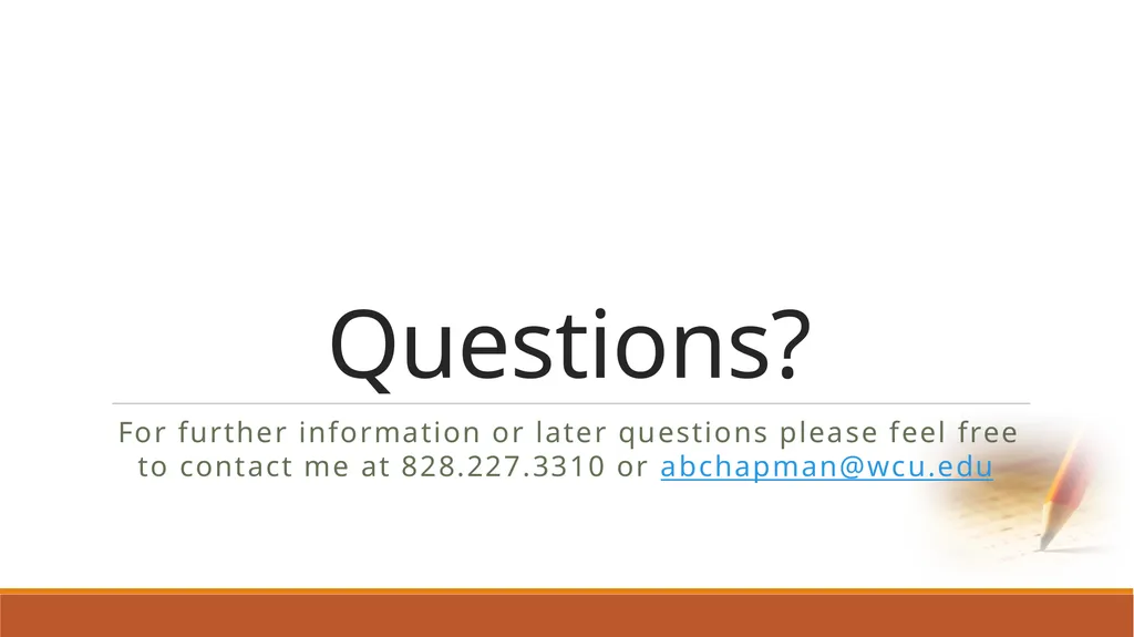 Assessment Boot camp Presented by: Amanda Chapman - slide 34 of 35