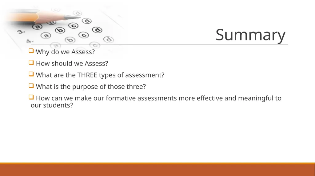 Assessment Boot camp Presented by: Amanda Chapman - slide 33 of 35